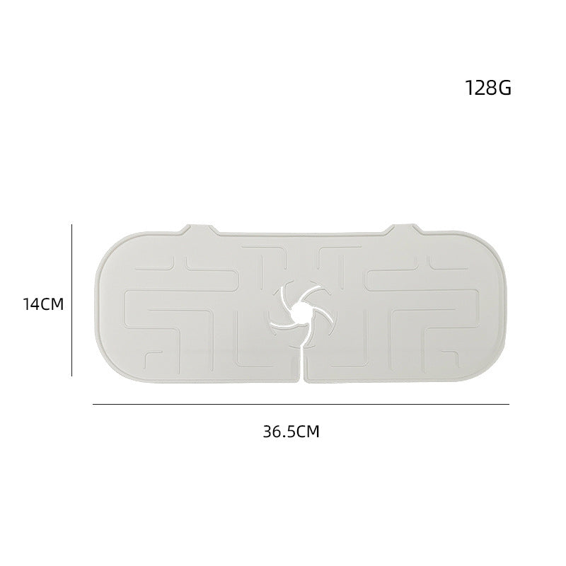Silicone drip catcher mat for kitchen faucets