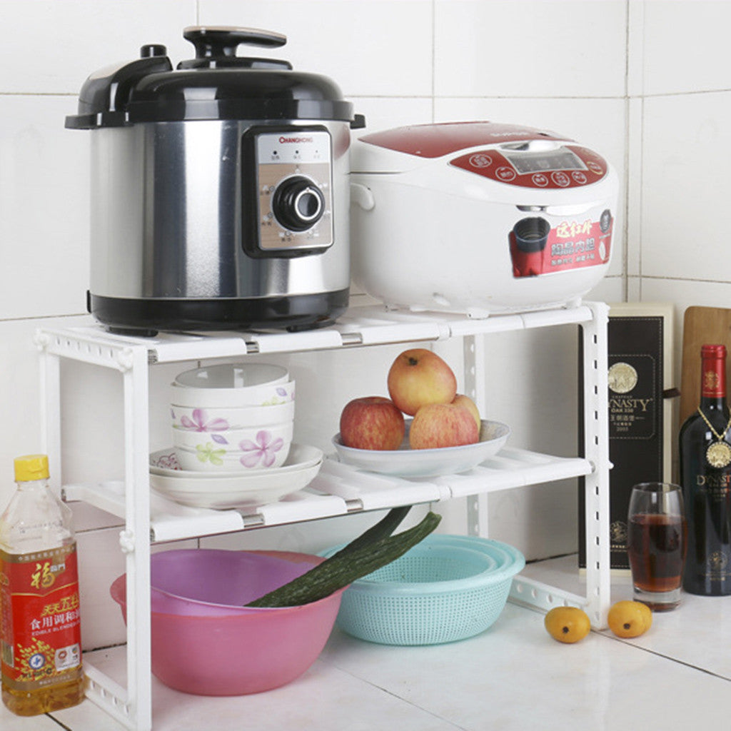 Under-sink organiser with removable shelves