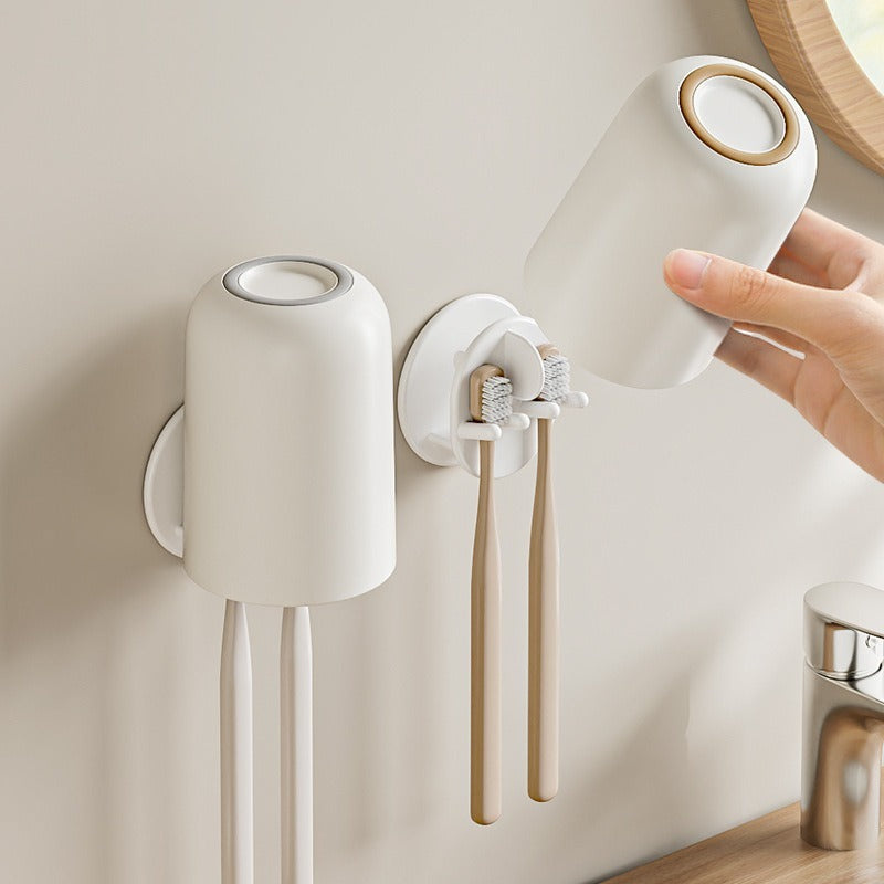 Toothbrush and razor holder with drainage