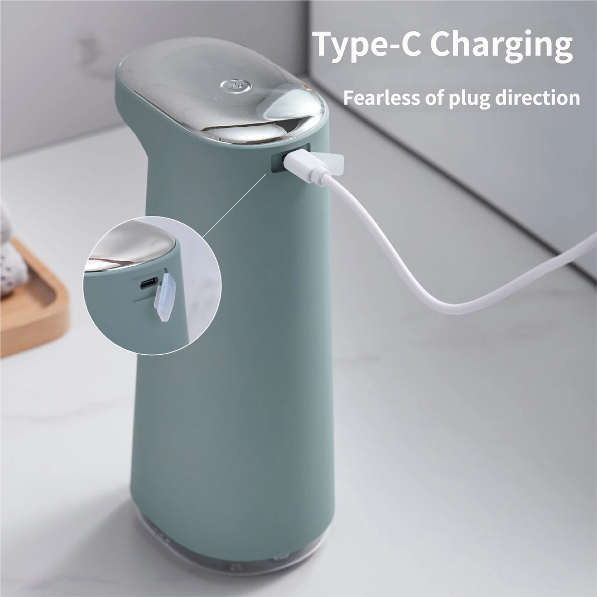 Touchless soap dispenser with large refillable tank