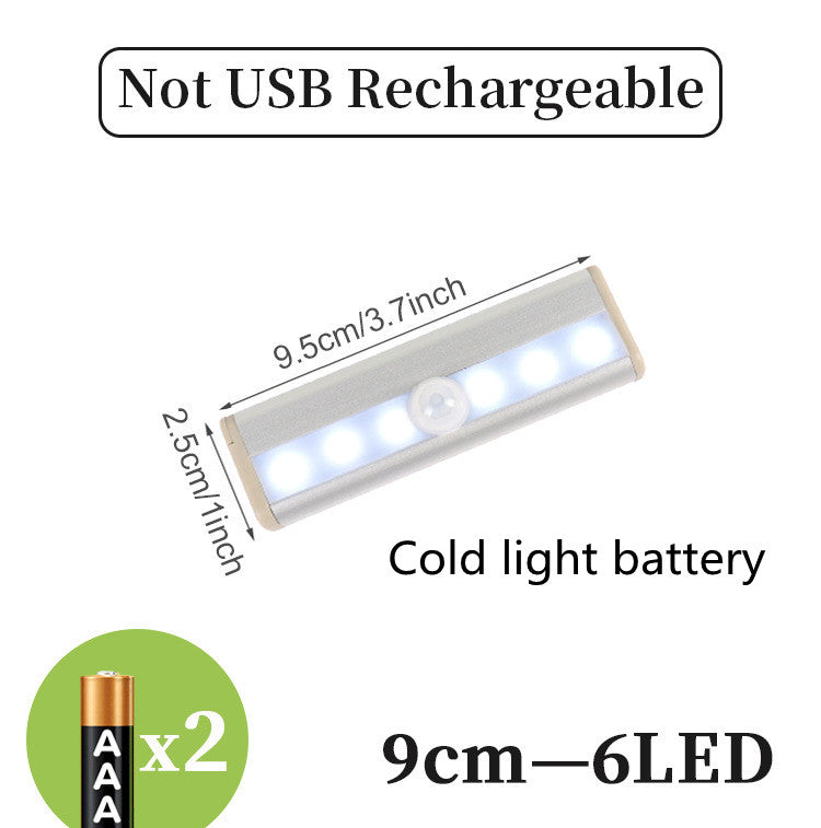 Motion-detecting LED bar for hallways and cabinets
