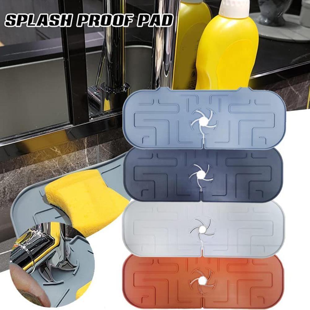 Silicone kitchen sink splash and drip guard