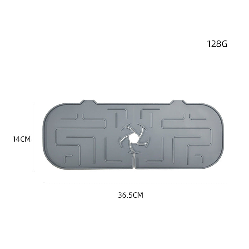 Drip guard pad for sink faucets with drain holes