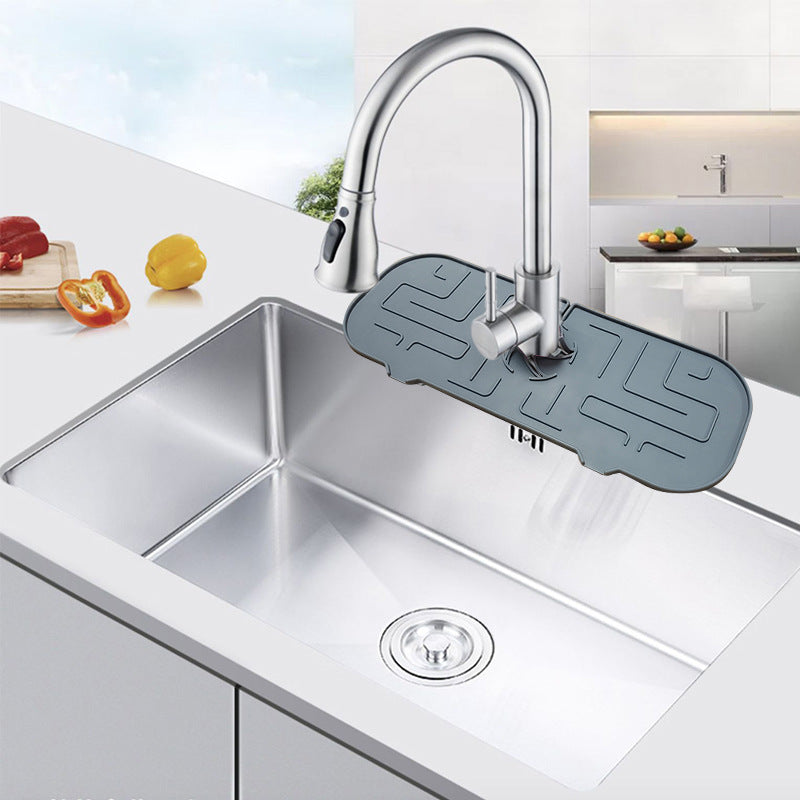 Food-grade silicone faucet pad with drainage ports