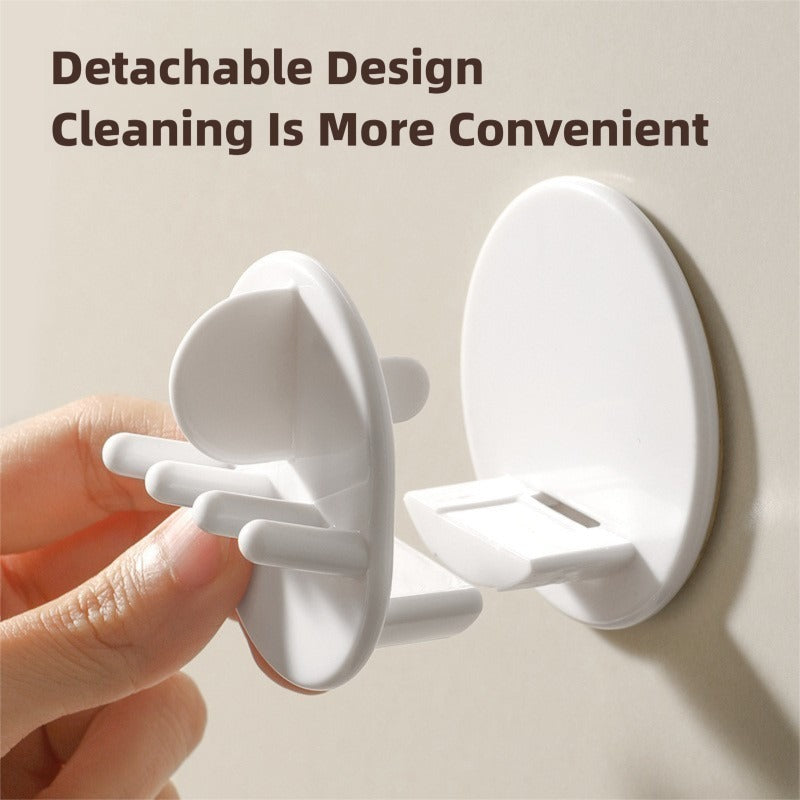 Self-draining toothbrush holder with breathable design